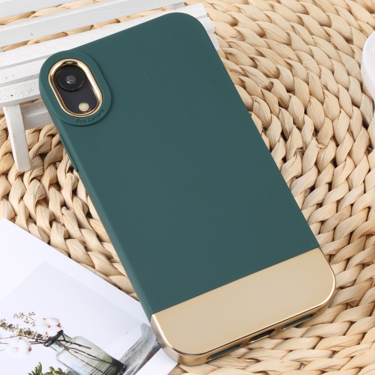 

For iPhone XR TPU + Electroplated PC Phone Case(Green)
