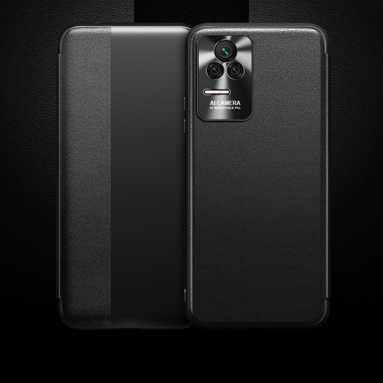 

For Xiaomi Redmi K50 Pro Plain Skin Leather Phone Case(Black)