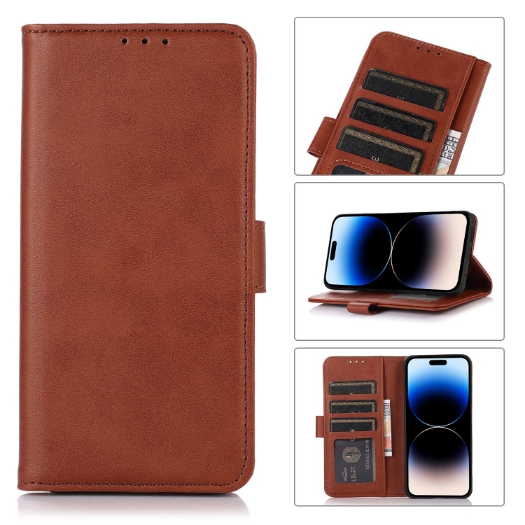 

For iPhone 14 Pro Max Cow Texture Leather Phone Case (Brown)