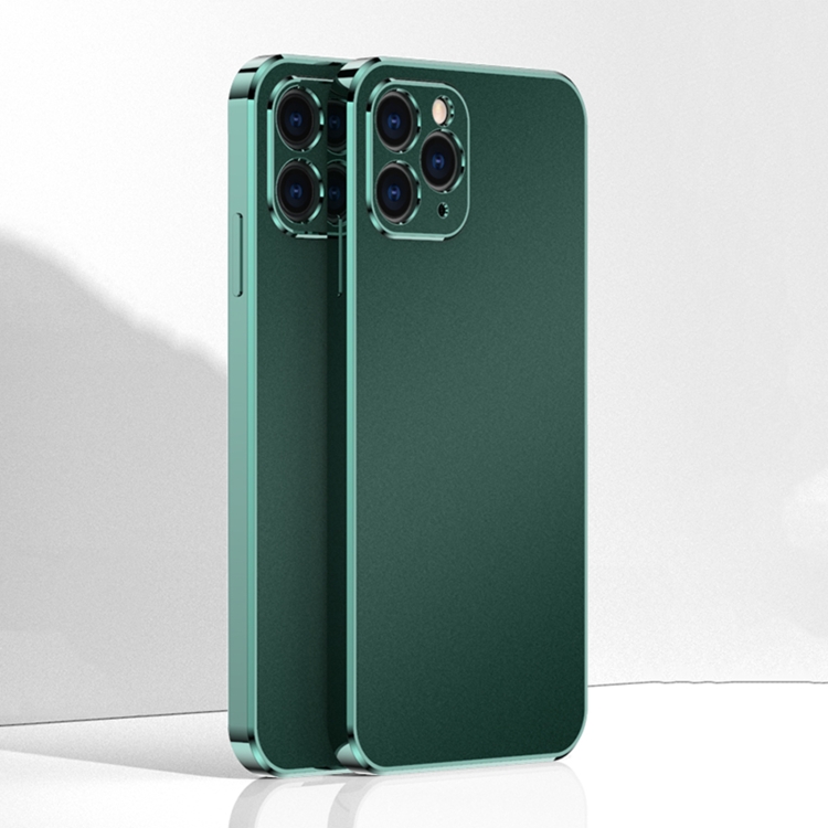 

Ultra Thin Electroplated Frosted TPU Phone Case For iPhone 11 Pro(Dark Green)