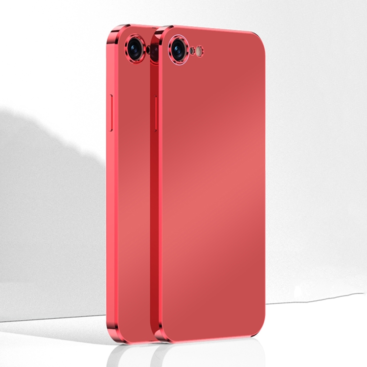 

Ultra Thin Electroplated Frosted TPU Phone Case For iPhone SE 2022 / 2020 / 8 / 7(Red)