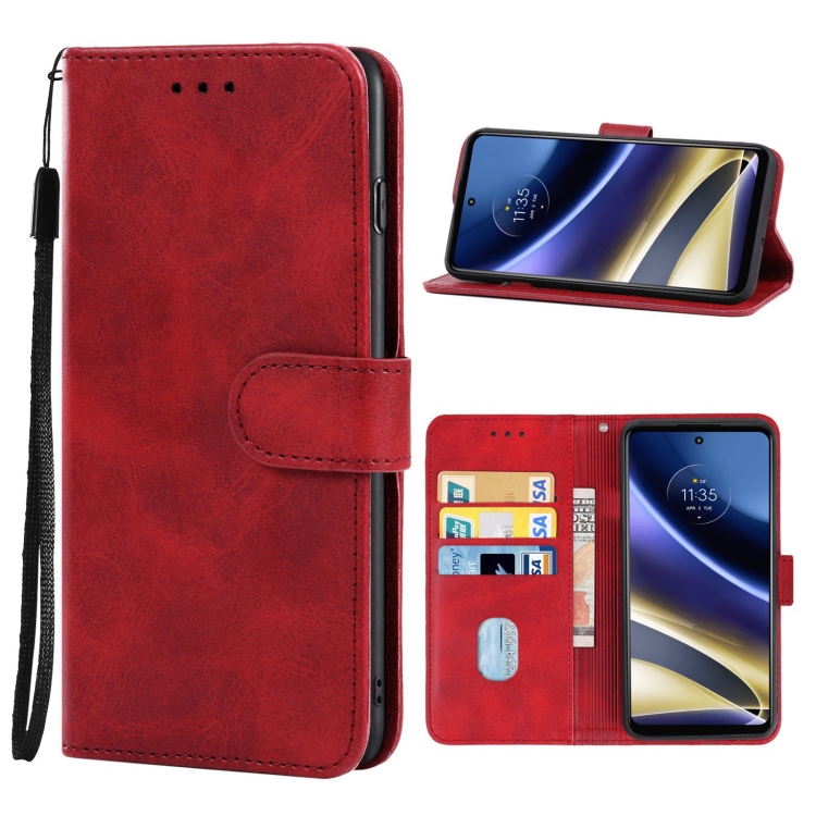 

For Motorola Moto G52j 5G Leather Phone Case(Red)