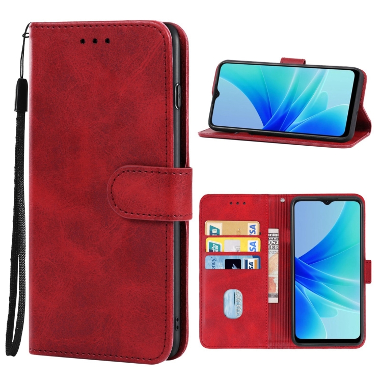 

For OPPO A57 4G Leather Phone Case(Red)