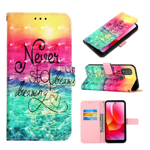 

For Motorola Moto G Power 2022 3D Painting Horizontal Flip Leather Case(Chasing Dreams)