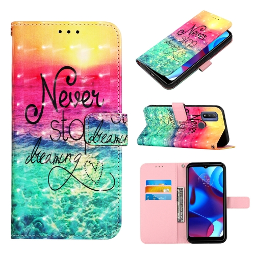 

For Motorola G Pure 3D Painting Horizontal Flip Leather Case(Chasing Dreams)