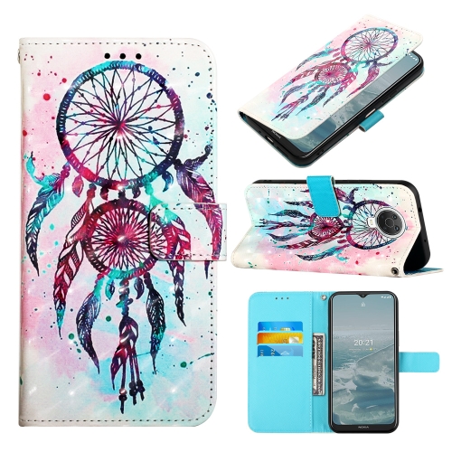 

For Nokia G20/G10 3D Painting Horizontal Flip Leather Case(Color Drop Wind Chimes)