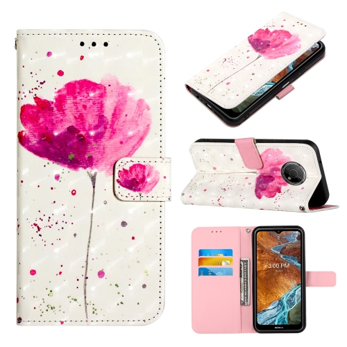 

For Nokia G300 3D Painting Horizontal Flip Leather Case(A Flower)