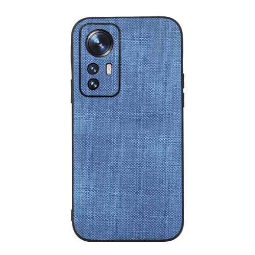 

For Xiaomi 12 Pro Brugg Texture PU Shockproof Phone Case(Blue)