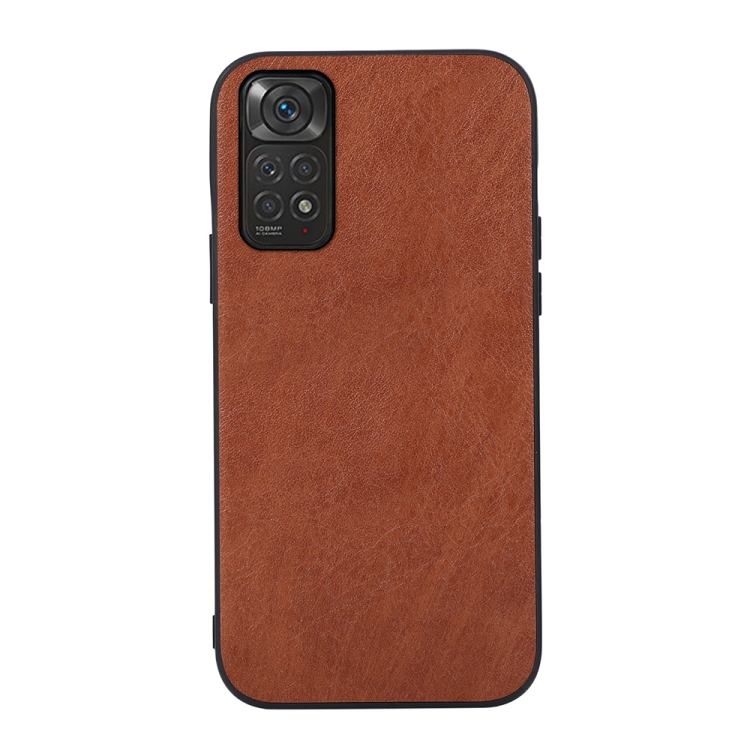 

For Xiaomi Redmi Note 11 / Note 11S 4G Falette Texture PU Shockproof Phone Case(Brown)