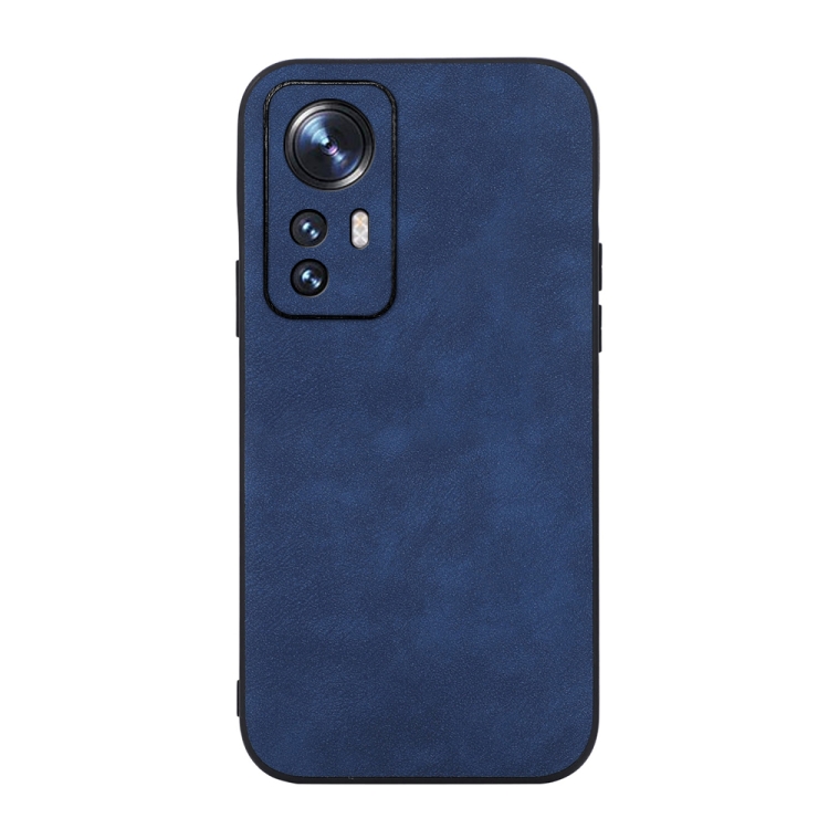 

For Xiaomi 12 Pro Morocco Texture PU Shockproof Phone Case(Blue)