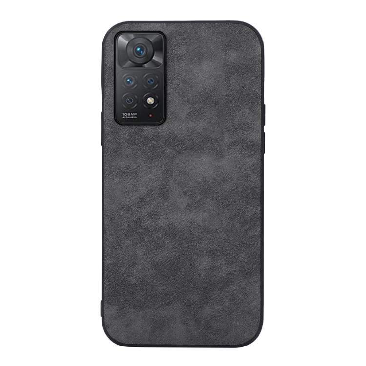 

For Xiaomi Redmi Note 11 Pro Morocco Texture PU Shockproof Phone Case(Black)