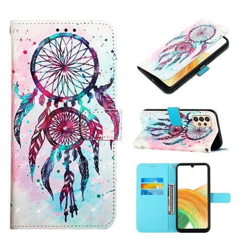 

For Samsung Galaxy A33 5G 3D Painting Horizontal Flip Leather Case(Color Drop Wind Chimes)