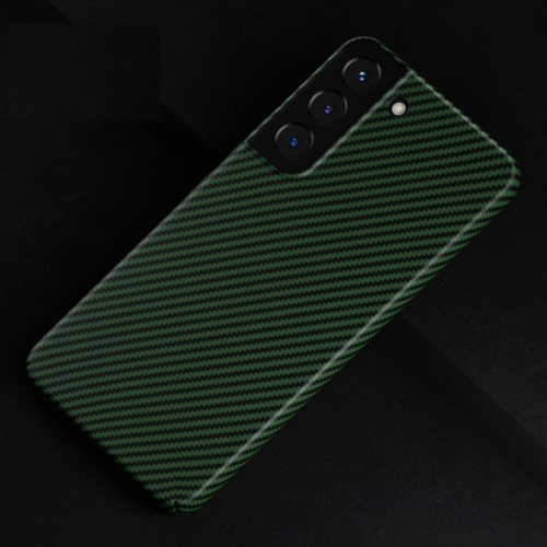 

For Samsung Galaxy S22+ 5G Carbon Fiber Shockproof Phone Case(Green)
