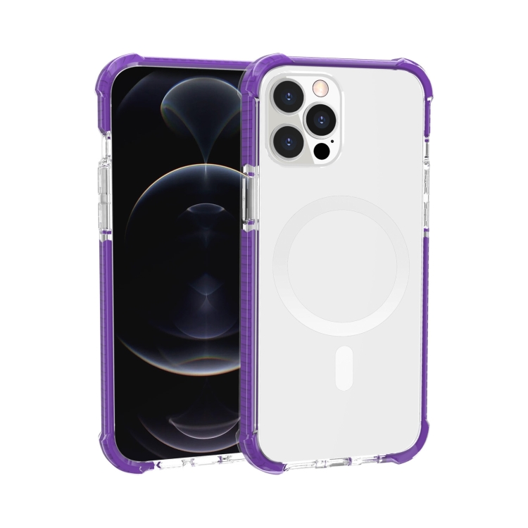 

Magsafe Magnetic Acrylic Shockproof Phone Case For iPhone 13 Pro(Purple)