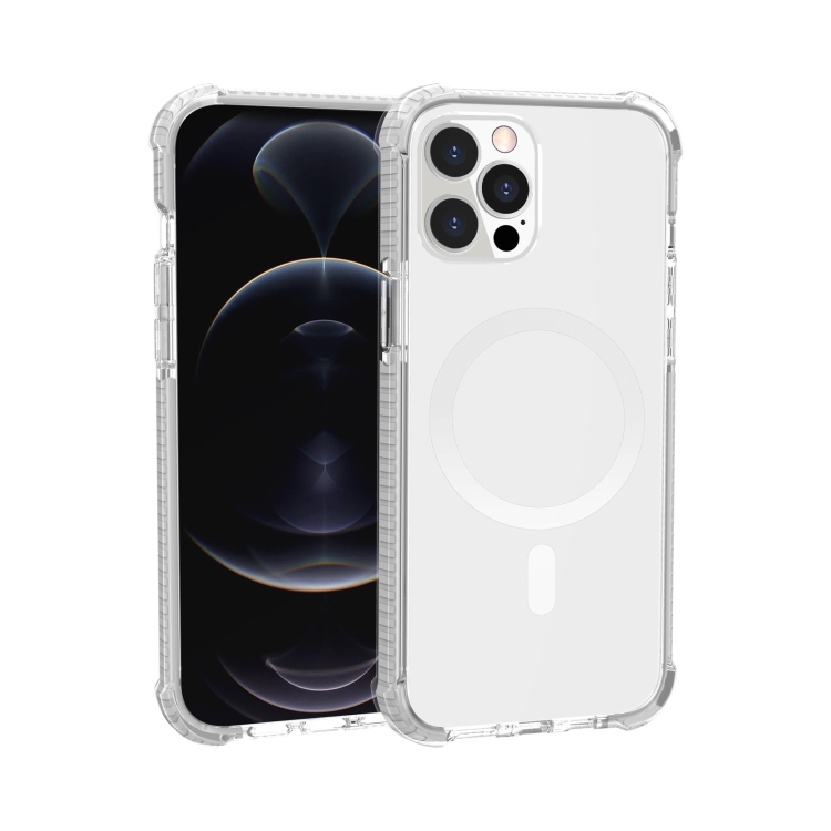

Magsafe Magnetic Acrylic Shockproof Phone Case For iPhone 12 Pro Max(White)