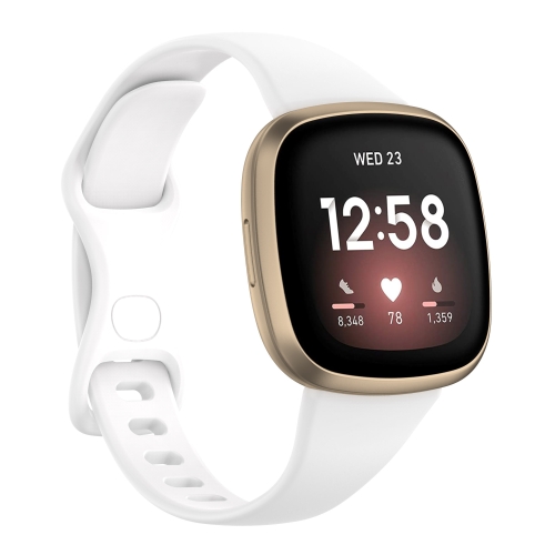 

For Fitbit Versa 4 / Versa 3 / Sense Universal TPU Watch Band, Size:S(White)