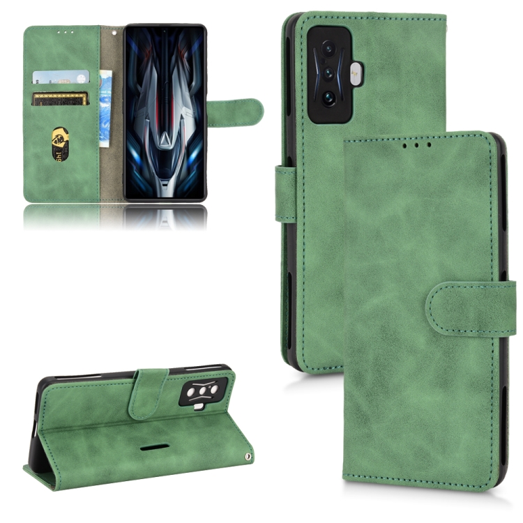 

For Xiaomi Poco F4 GT/Redmi K50 Gaming Skin Feel Magnetic Flip Leather Phone Case(Green)
