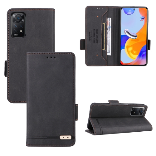 

For Xiaomi Redmi Note 11 Pro 5G Magnetic Clasp Flip Leather Phone Case(Black)