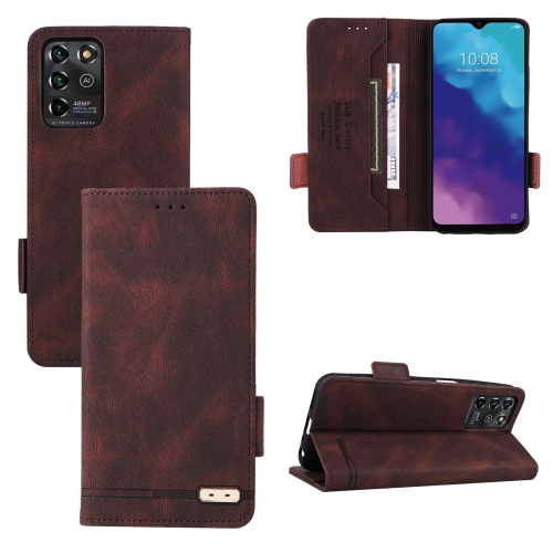 

For ZTE Blade V2020/V30 Vita Magnetic Clasp Flip Leather Phone Case(Brown)