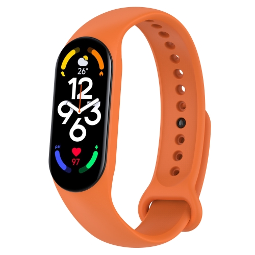 For Xiaomi Mi Band 7 / 7NFC / 6 / 6 NFC / 5 / 5 NFC / Amazfit Band 5 Official Silicone Watch Band(Official Orange) зарядное usb устройство для xiaomi huami amazfit gtr 42mm 1909 gtr 47mm 1901 watch