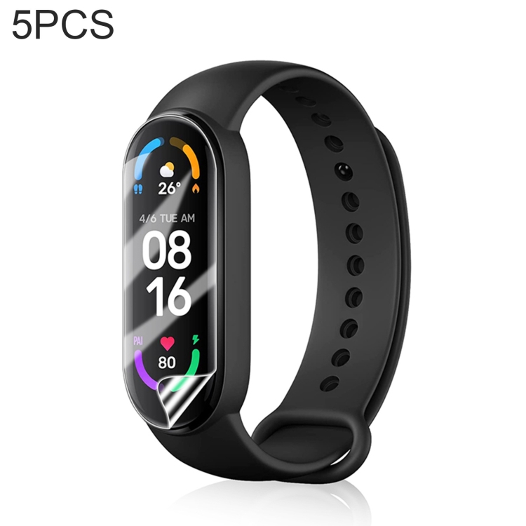 

5 PCS For Xiaomi Mi Band 7 / 7 NFC HD Scratch-proof Full Screen TPU Soft Film