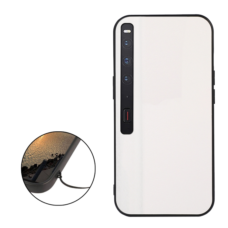 For Huawei Mate Xs Two-color Litchi Texture PU Phone Case(White)