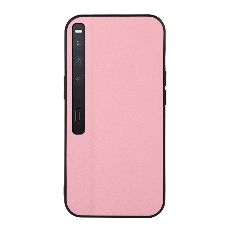 

For Huawei Mate Xs 2 Two-color Litchi Texture PU Phone Case(Pink)