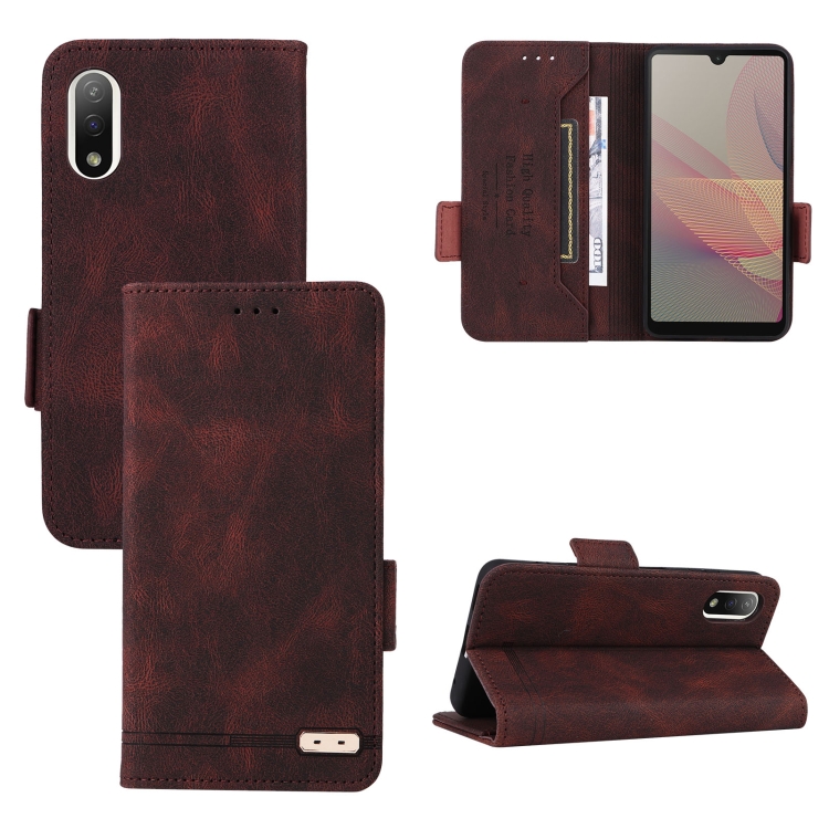 

For Sony Xperia Ace III Magnetic Clasp Flip Leather Phone Case(Brown)