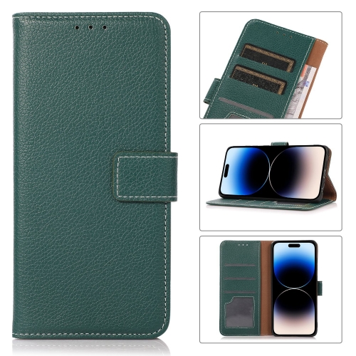 

Litchi Texture Horizontal Flip Leather Phone Case For iPhone 14 Pro Max (Green)