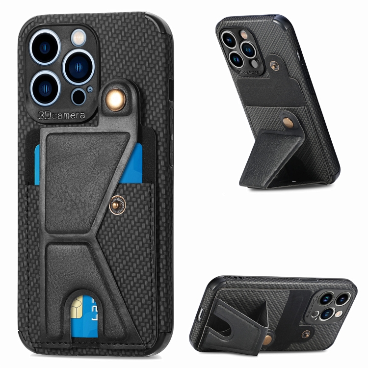 

K-shaped Magnetic Card Phone Case For iPhone 11 Pro(Black)