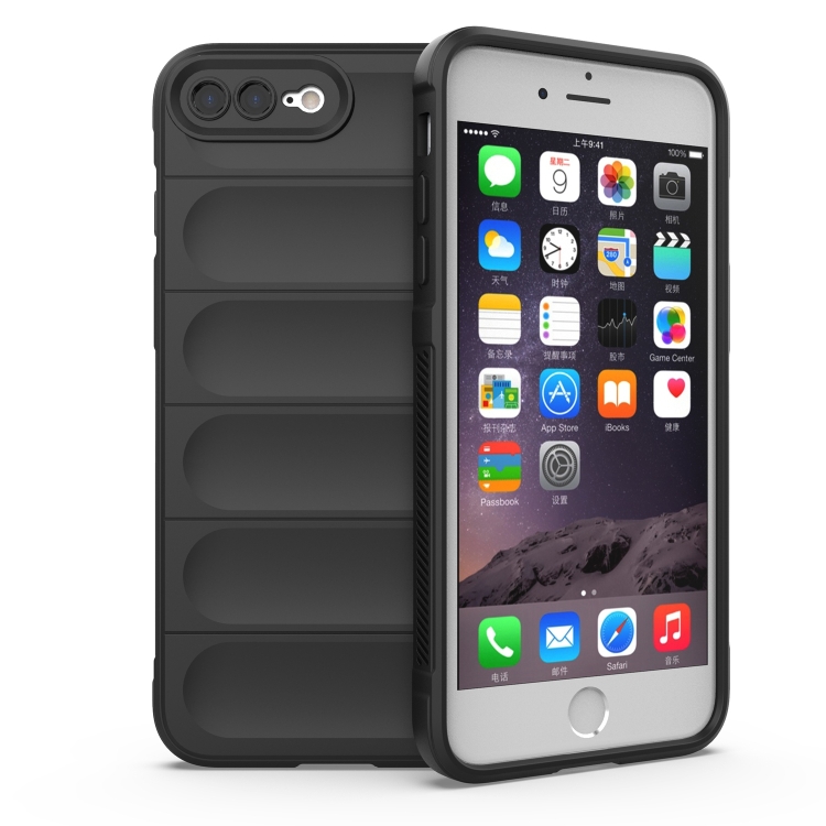 

Magic Shield TPU + Flannel Phone Case For iPhone 8 Plus / 7 Plus(Black)