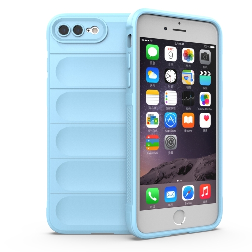 

Magic Shield TPU + Flannel Phone Case For iPhone 8 Plus / 7 Plus(Light Blue)