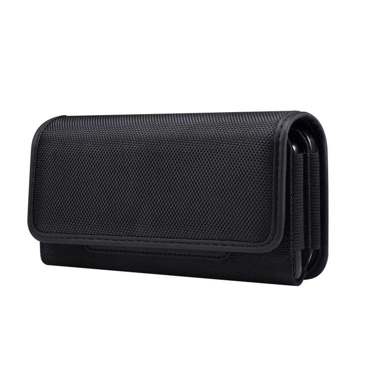 

Double Grid Oxford Cloth Card Slot Mobile Phone Case(Black)