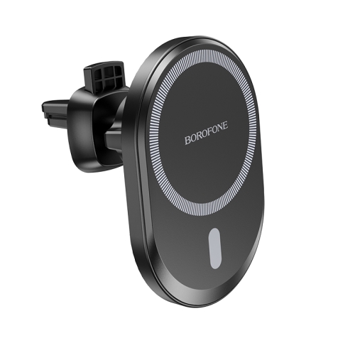 Borofone BH201 Magnetic Wireless Fast Charging Car Holder for iPhone 12/13 Series(Black)