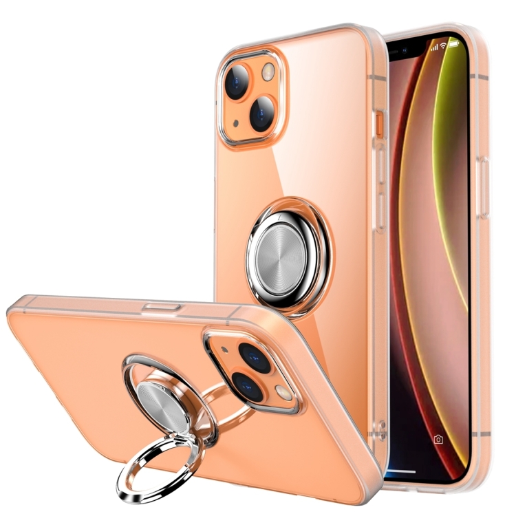 

Shockproof Matte Transparent TPU Protective Phone Case with Ring Holder For iPhone 14 Max,Small Quantity Recommended Before iPhone 14 Launching(White)