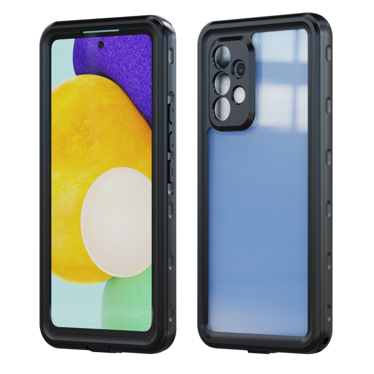 For Samsung Galaxy A53 5G RedPepper Transparent Shockproof Waterproof PC + TPU Phone Case(Black)