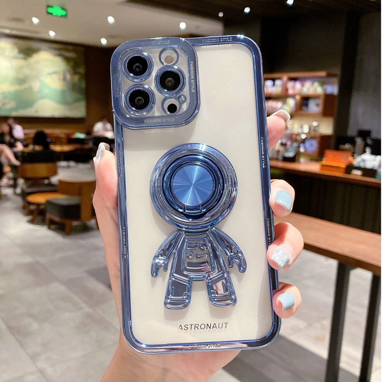 

3D Astronaut Ring Holder Phone Case For iPhone 13 Pro Max(Sierra Blue)