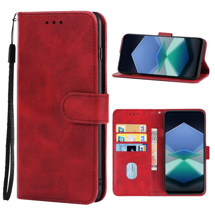 

For OPPO K10 5G Leather Phone Case(Red)