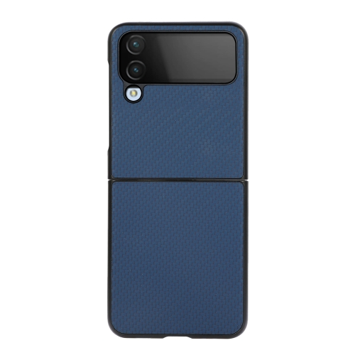 

For Samsung Galaxy Z Flip4 Carbon Fiber Texture Shockproof Protective Phone Case(Blue)