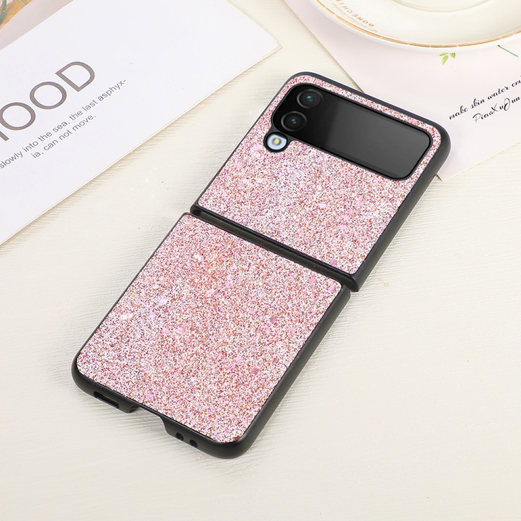 

For Samsung Galaxy Z Flip4 Glitter Powder PU Phone Case(Pink)