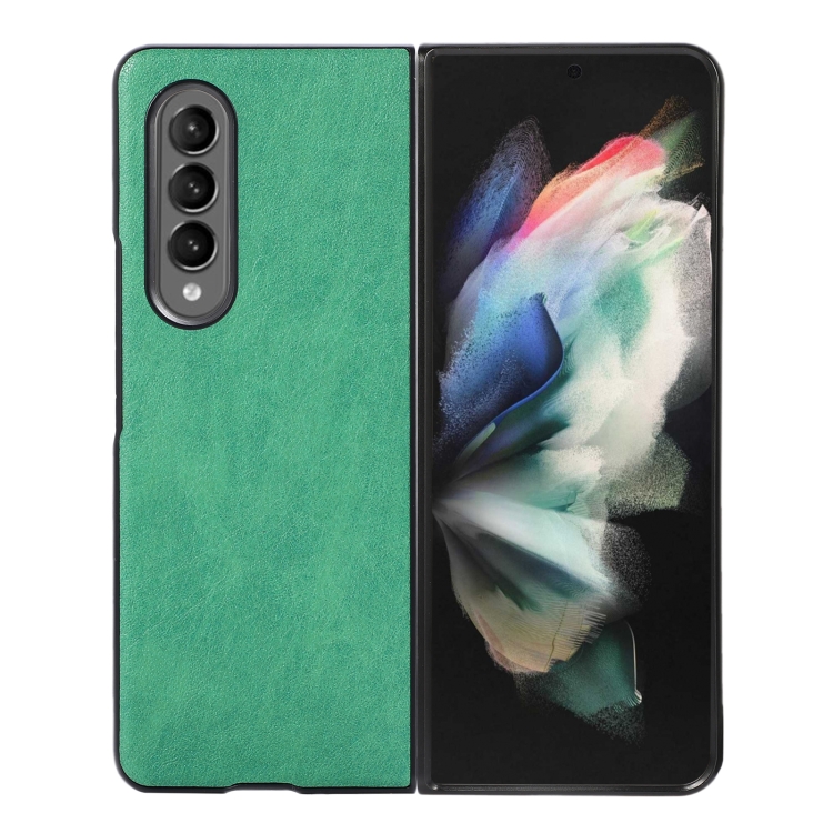 

For Samsung Galaxy Z Fold4 FaletteTexture PU+TPU+PC Shockproof Phone Case(Green)