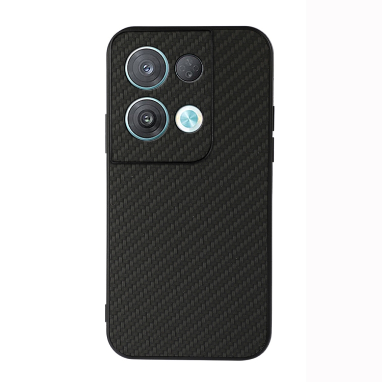 

For OPPO Reno8 Pro Carbon Fiber Texture Shockproof Protective Phone Case(Black)