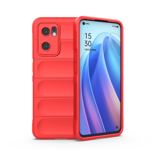 

For OPPO Reno7 5G Global / Find X5 Lite Magic Shield TPU + Flannel Phone Case(Red)
