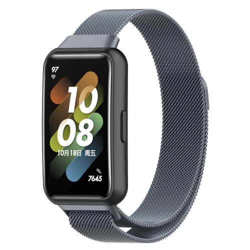 

For Huawei Band 7 / 7 NFC Milan Metal Magnetic Watch Band(Grey)