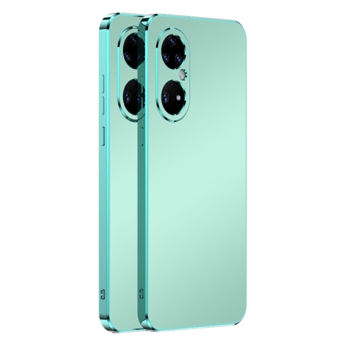 

For Huawei P50 Pro Ultra Thin Electroplated Frosted TPU Phone Case(Light Green)