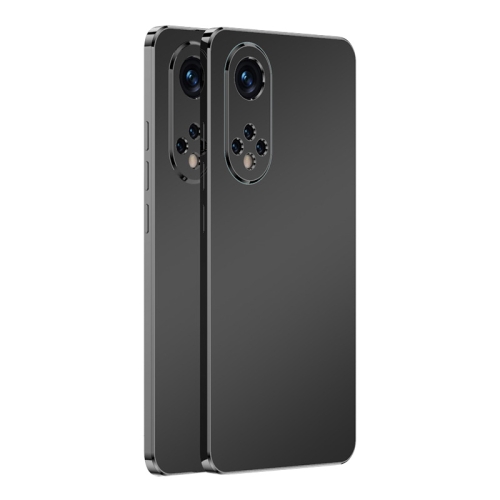 

For Honor 50 Pro Ultra Thin Electroplated Frosted TPU Phone Case(Black)