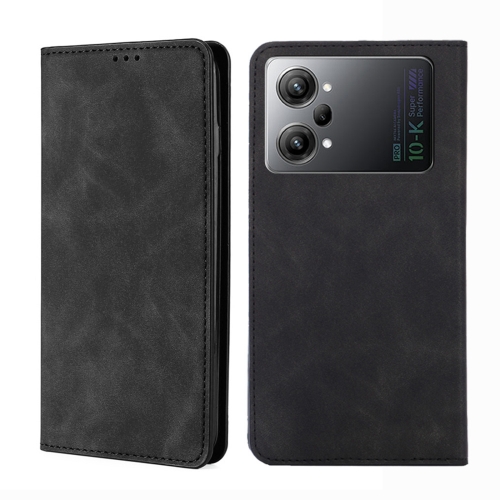 

For OPPO K10 Pro 5G Skin Feel Magnetic Horizontal Flip Leather Phone Case(Black)
