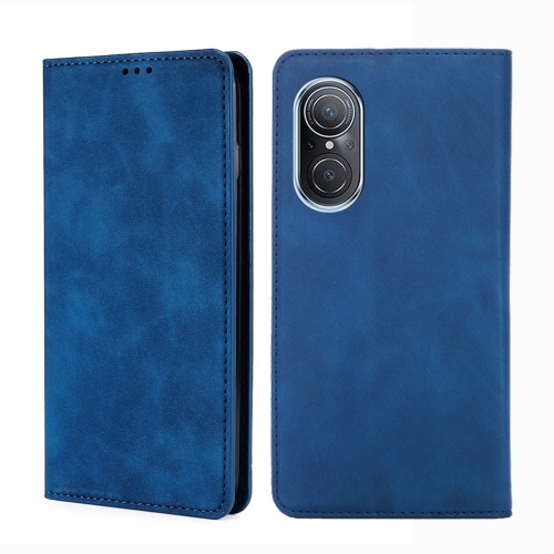 

For Huawei Nova 9 SE 4G Skin Feel Magnetic Horizontal Flip Leather Phone Case(Blue)