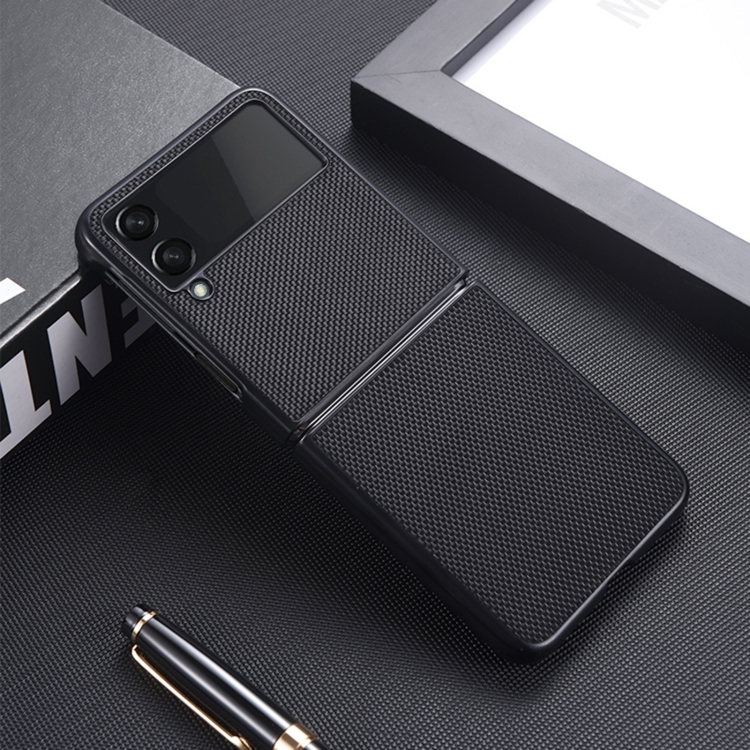 

For Samsung Galaxy Z Flip4 5G Nylon Cloth Texture Shockproof PC+TPU Phone Case(Black)