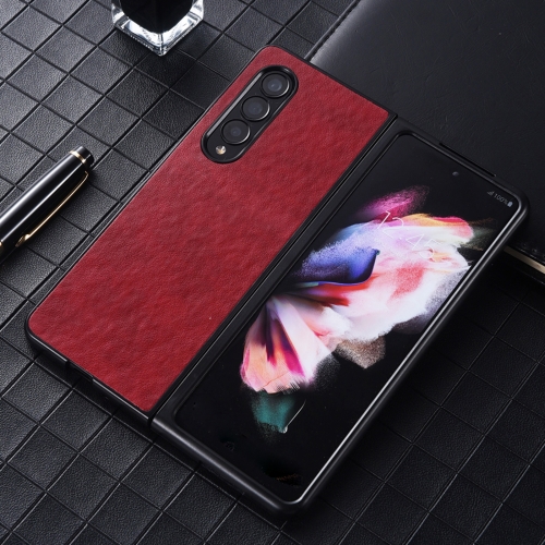 

For Samsung Galaxy Z Fold4 5G PU Leather Shockproof Phone Case(Red)